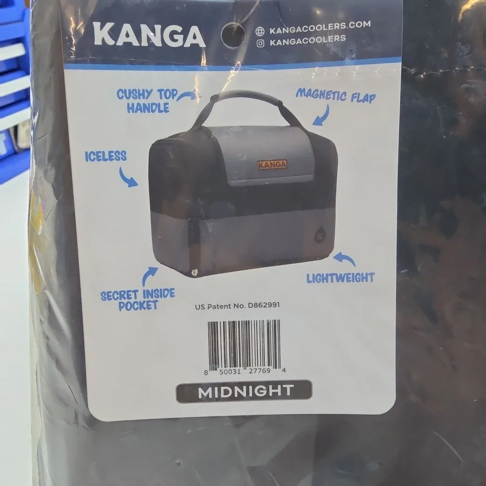 Kanga Kase Mate 12-Pack Iceless Cooler Midnight Black Grey Insulated Bag - Picture 2 of 5